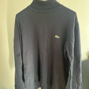 Lacoste Navy Mock Neck Sweater – Timeless Classic